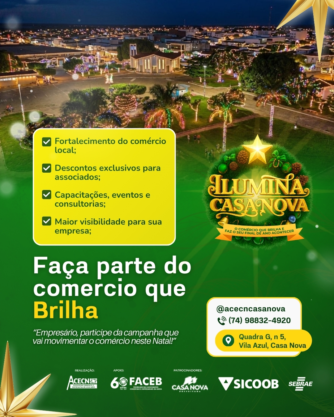 FAÇA PARTE DO COMÉRCIO QUE BRILHA